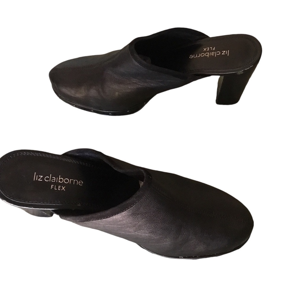 Liz Claiborne black mules size 7.5